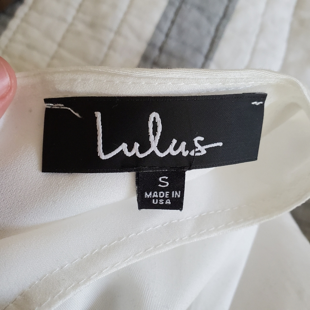 Lulu's Shift & Shout Ivory Shift Dress Size Small - Picture 6 of 6
